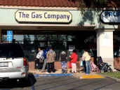 In line to pay the gas bill.
