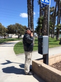The most suspicious character in Huntington Park. (Just because he was using a payphone.)